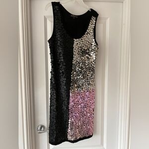 Sequin Colorblock Dress